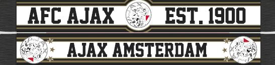 Afbeeldingen van Ajax Sjaal - Oud Logo - zwart/goud