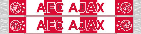Afbeeldingen van Ajax Sjaal - Geblokt rood/wit/rood