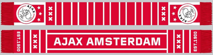 Afbeeldingen van Ajax Sjaal Strepen - rood/wit